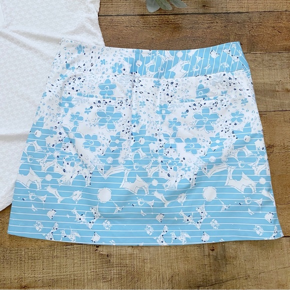 ADIDAS ClimaCool Blue White Floral GOLF SKORT - Picture 7 of 9